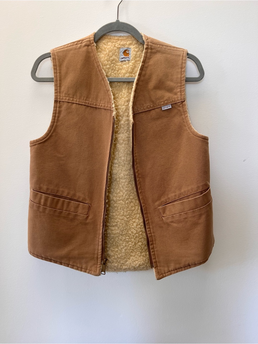 Carhartt Brown Sherpa-Lined Vest